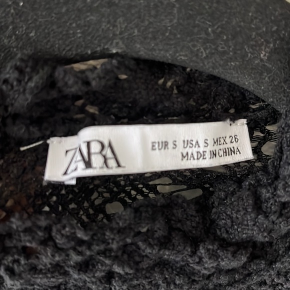 Zara Black lace Top Size small - Picture 2 of 7